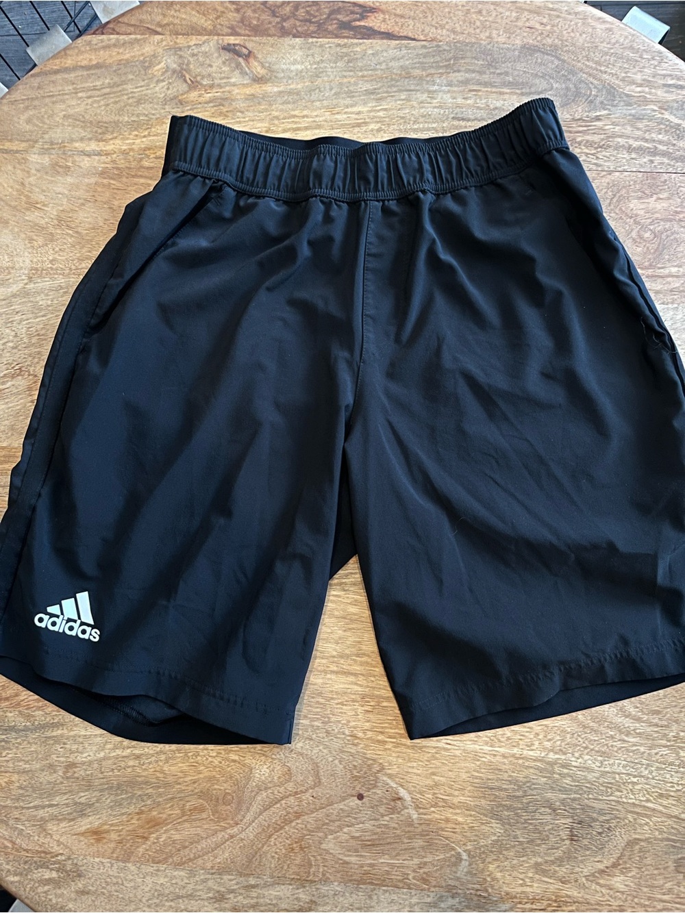 Make offers adidas Black Athletic Shorts with White Logo